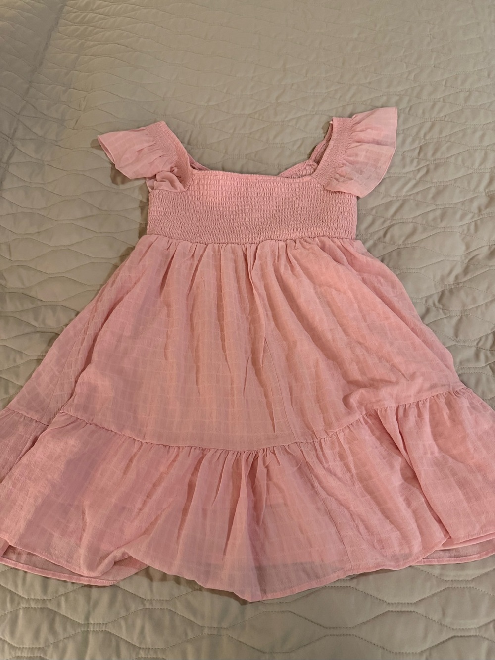 Pink Ruffle Sleeve Sundress - Picture 6 of 6